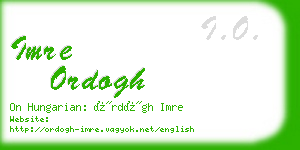 imre ordogh business card